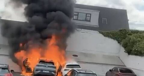Car bursts into flames in Mayo car park