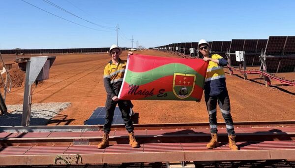 The lads were flying the Mayo flag in the iron ore mines in western Australia. The lads were flying the Mayo flag in the iron ore mines in western Australia.