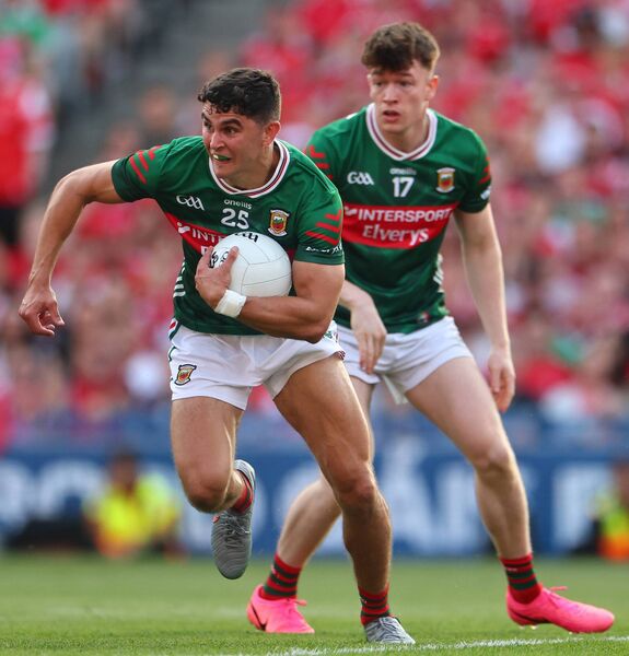The impact provided by Tommy Conroy and potentially Fenton Kelly (background) could be crucial to Mayo's hopes of an upset on Sunday. Picture: INPHO/James Crombie The impact provided by Tommy Conroy and potentially Fenton Kelly (background) could be crucial to Mayo's hopes of an upset on Sunday. Picture: INPHO/James Crombie