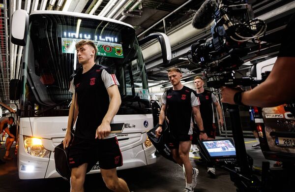 Mayo defender Donnacha McHugh, followed by injured vice-captain Darren McHale and David McBrien, arriving to Croke Park ahead of the All-Ireland SFC semi-final victory over Louth. Picture: INPHO/James Crombie Mayo defender Donnacha McHugh, followed by injured vice-captain Darren McHale and David McBrien, arriving to Croke Park ahead of the All-Ireland SFC semi-final victory over Louth. Picture: INPHO/James Crombie