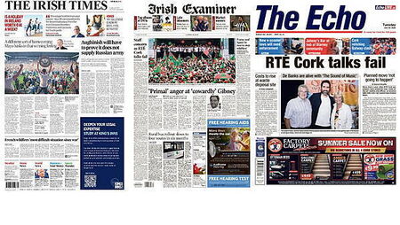 What the papers say: Tuesday's front pages