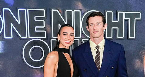 Dua Lipa and Callum Turner make their red carpet debut at film premiere