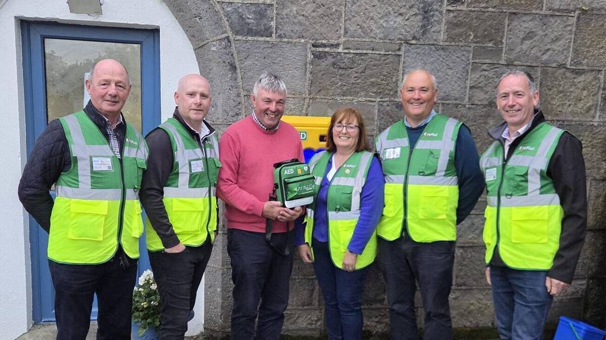 Local Notes: Castleconnor Community First Responder Group donate new outdoor defibrillator cabinet.