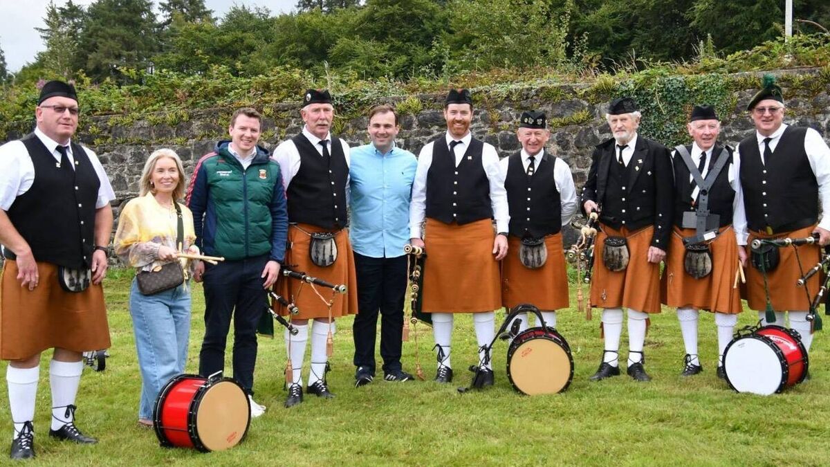 Local Notes: Midfield Pipe Band at Swinford Heritage Day.