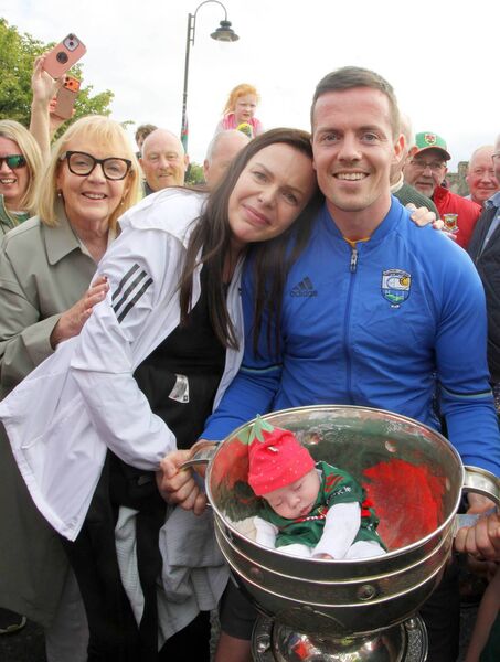 Stephen Coen being welcomed to Hollymount by his mother Mary, his sister Sharon and his neice Indiana. Picture: Trish Forde. Stephen Coen being welcomed to Hollymount by his mother Mary, his sister Sharon and his neice Indiana. Picture: Trish Forde.