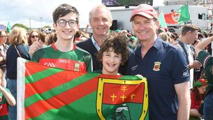 <p>Pictured at James Stephens Park in Ballina for the homecoming of the All-Ireland champions were Oscar Garrett English, Ferdia Garrett English, Matthew Garrett and Mark Garrett. Picture: John O'Grady</p> <p>Pictured at James Stephens Park in Ballina for the homecoming of the All-Ireland champions were Oscar Garrett English, Ferdia Garrett English, Matthew Garrett and Mark Garrett. Picture: John O'Grady</p>