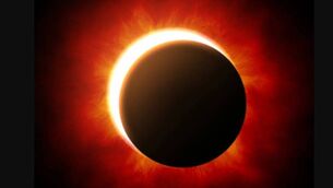 <p>A photo from 1990 showing what a 95% eclipse looks like</p> <p>A photo from 1990 showing what a 95% eclipse looks like</p>