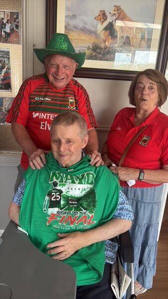 Frankie Dillon with Breege and John Halpin in Ave Maria Nursing Home.