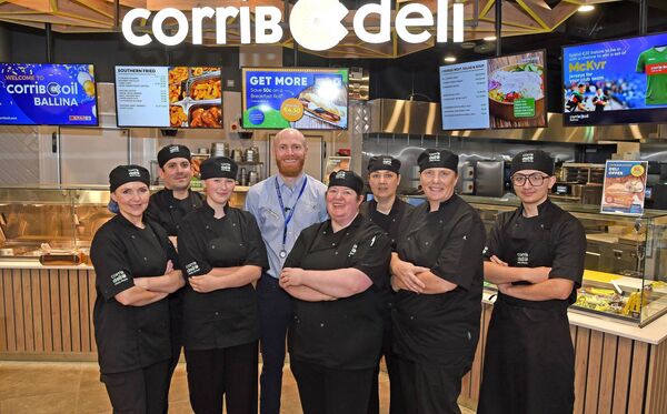 Jamie Tierney, Store Manager, Corrib Oil Ballina and team at the official opening. Jamie Tierney, Store Manager, Corrib Oil Ballina and team at the official opening.
