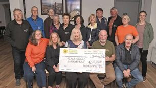 <p> Pictured at the Nephin Begers Hiking Group presentation to Mayo Roscommon Hospice, were, back from left: Frankie McManamon, Phil McHale, Eileen McDermott, Shelia McHugh, Kathleen McManamon, Mervyenne McIntosh, Tina Barrett, Pat Marley, Brendan McNulty, Rita Chambers and Liam Scanlon. Front row, from left: Marian McManamon, Maura Forrestal Chambers, Kathy Andrewartha (Mayo Roscommon Hospice), John Chambers (Brannen) and Liam Chambers.</p> <p> Pictured at the Nephin Begers Hiking Group presentation to Mayo Roscommon Hospice, were, back from left: Frankie McManamon, Phil McHale, Eileen McDermott, Shelia McHugh, Kathleen McManamon, Mervyenne McIntosh, Tina Barrett, Pat Marley, Brendan McNulty, Rita Chambers and Liam Scanlon. Front row, from left: Marian McManamon, Maura Forrestal Chambers, Kathy Andrewartha (Mayo Roscommon Hospice), John Chambers (Brannen) and Liam Chambers.</p>