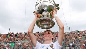 <p>Kobe McDonald celebrates with the Sam Maguire after Mayo's All-Ireland victory. Pic: ©INPHO/Ryan Byrne</p> <p>Kobe McDonald celebrates with the Sam Maguire after Mayo's All-Ireland victory. Pic: ©INPHO/Ryan Byrne</p>