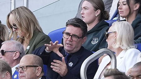 Burnham attends first Everton match since becoming UK prime minister