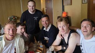 <p>Members of the All-Ireland winning Limerick hurling side paid a visit to the popular Mayo bar at the weekend</p>