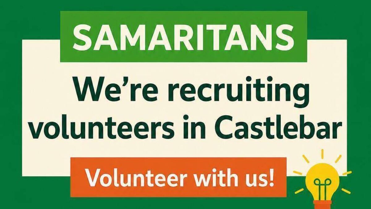 Samaritans seeking volunteers in Castlebar