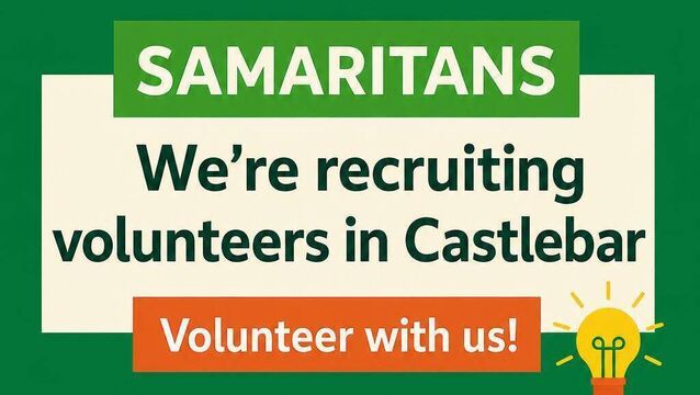 Samaritans seeking volunteers in Castlebar