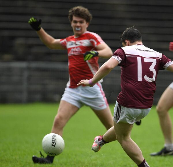 Crossmolina’s Ethan Reilly scores a second-half goal. Picture: David Farrell Photography