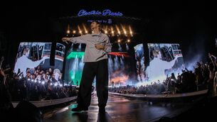 <p>Fontaines D.C. announced their upcoming headline performance at Slane Castle as they closed out their headline set at Electric Picnic on Sunday night. (Photo by Debbie Hickey/Getty Images)</p>