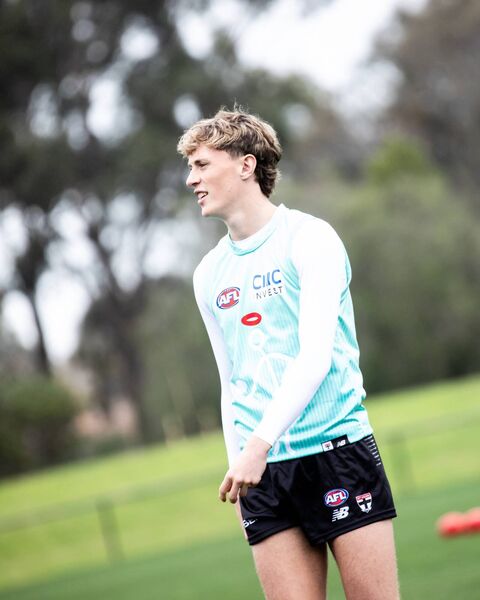 Kobe McDonald has been released from his induction period at St Kilda to play with Crossmolina Deel Rovers in the remainder of their Mayo SFC campaign.	Picture: St Kilda