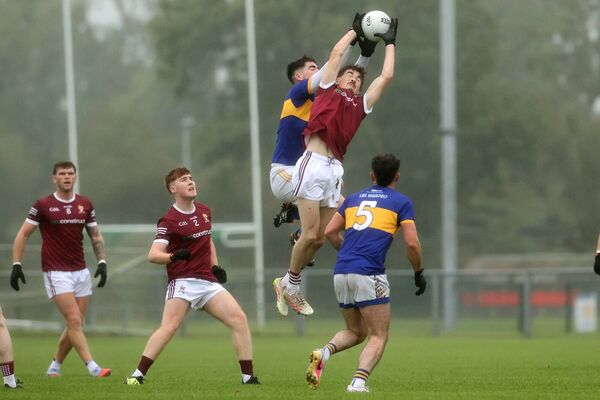 Ethan Henry of Mayo Gaels and Diarmuid Coggins of Crossmolina Deel Rovers contest a kickout during last Sunday's Connacht Gold Mayo SFC Group 3 clash at Fr O'Hara Park, Charlestown. Picture: INPHO/Bryan Keane Ethan Henry of Mayo Gaels and Diarmuid Coggins of Crossmolina Deel Rovers contest a kickout during last Sunday's Connacht Gold Mayo SFC Group 3 clash at Fr O'Hara Park, Charlestown. Picture: INPHO/Bryan Keane