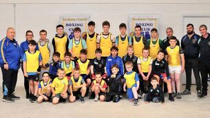 <p>Members of Knockmore/Foxford Boxing Club who will celebrate the opening of their new facility on Friday evening next, September 15. Back row, from left: Billy Rice, Pauline Dempsey, Simon Collins, Jonah Gallagher, Rian Jordan, Alonso Noriega, Thomas McLoughlin, Jake Canning, James Collins, Stephen McTigue, Brendan Walsh, Martin Ward, Michael McTigue. Middle row: George Donegan, Axel Doherty, Martin Ward, Ryan Flynn, Alan McTigue, Sé Dempsey, Leon Heavey, Kevin Spellman, Michael Ronan Ward, Darragh Kelly. Front row: Joshua Ward, Isaac Ward, Callum Moran, Kealan Quinn, Seán Bourke, Michael Gallagher and Mason Marley (Club Mascot) Picture: Louis McNulty</p> <p>Members of Knockmore/Foxford Boxing Club who will celebrate the opening of their new facility on Friday evening next, September 15. Back row, from left: Billy Rice, Pauline Dempsey, Simon Collins, Jonah Gallagher, Rian Jordan, Alonso Noriega, Thomas McLoughlin, Jake Canning, James Collins, Stephen McTigue, Brendan Walsh, Martin Ward, Michael McTigue. Middle row: George Donegan, Axel Doherty, Martin Ward, Ryan Flynn, Alan McTigue, Sé Dempsey, Leon Heavey, Kevin Spellman, Michael Ronan Ward, Darragh Kelly. Front row: Joshua Ward, Isaac Ward, Callum Moran, Kealan Quinn, Seán Bourke, Michael Gallagher and Mason Marley (Club Mascot) Picture: Louis McNulty</p>
