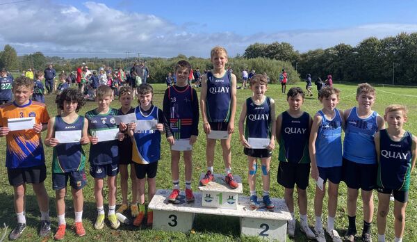 The qualifiers from the 5th/6th class boys race who go forth to the Mayo NS cross countrys.