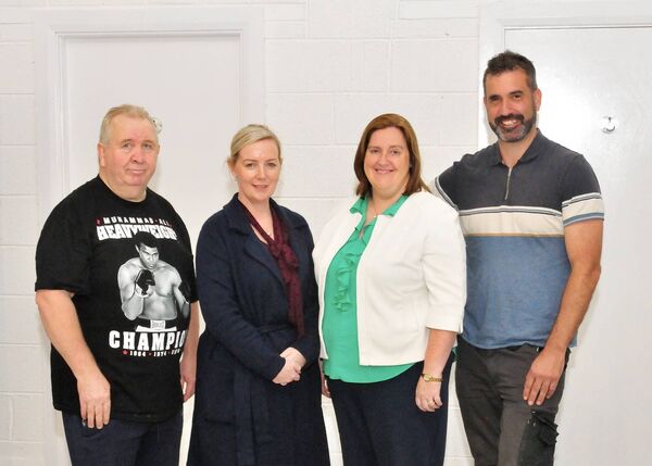 The newly formed Foxford Table Tennis Committee, from left: Billy Rice (Secretary), Aoife Kilcawley (Chairperson), Olivia Sugrue (Child Protection Officer) and Andreas Spanopoulos (Treasurer). Picture: Louis McNulty The newly formed Foxford Table Tennis Committee, from left: Billy Rice (Secretary), Aoife Kilcawley (Chairperson), Olivia Sugrue (Child Protection Officer) and Andreas Spanopoulos (Treasurer). Picture: Louis McNulty