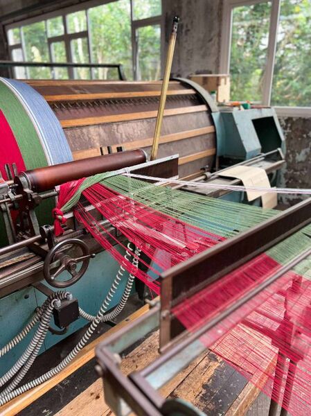 The Mayo Throw being woven at the Foxford Woollen Mills. Photo: FOXFORD. The Mayo Throw being woven at the Foxford Woollen Mills. Photo: FOXFORD.