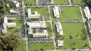 <p>Merlin Park Hospital is located on extensive parkland.</p> <p>Merlin Park Hospital is located on extensive parkland.</p>