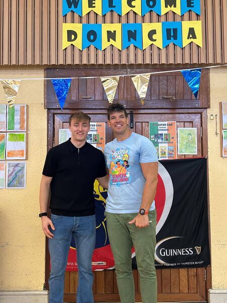 Donncha O Callaghan and All Ireland Winner Donnacha McHugh who is a Teacher in St Peters NS Snugboro Donncha O Callaghan and All Ireland Winner Donnacha McHugh who is a Teacher in St Peters NS Snugboro