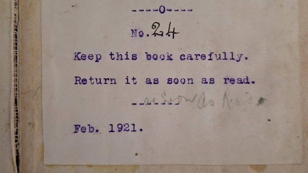 Pair of books returned to Mayo library were 105 and 71 years overdue