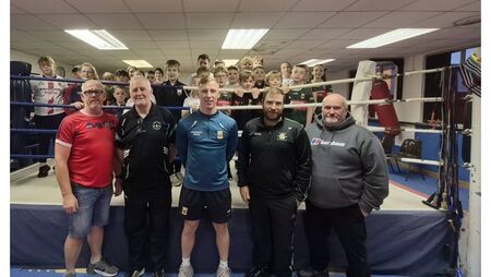 Local Notes: Presentation to Mayo All-Ireland winner Ryan O'Donoghue from Golden Gloves Boxing Club, Belmullet. Local Notes: Presentation to Mayo All-Ireland winner Ryan O'Donoghue from Golden Gloves Boxing Club, Belmullet.