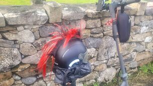 <p>Gardaí seized the e-scooter on the N83 last Friday evening</p> <p>Gardaí seized the e-scooter on the N83 last Friday evening</p>