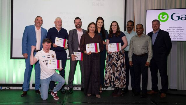 <p>Representatives from winning stores across Mayo are pictured at the Gala Excellence Awards.</p>
