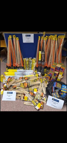 Gardaí in Mayo seized €4,600 worth of fireworks and a further €2,000 worth of cannabis Gardaí in Mayo seized €4,600 worth of fireworks and a further €2,000 worth of cannabis