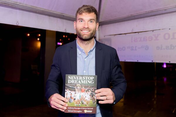 Mayo footballer Aidan O'Shea which his copy of 'Never Stop Dreaming - Mayo's Story of All-Ireland Glory', which he officially launched in Castlebar last Thursday evening. Mayo footballer Aidan O'Shea which his copy of 'Never Stop Dreaming - Mayo's Story of All-Ireland Glory', which he officially launched in Castlebar last Thursday evening.