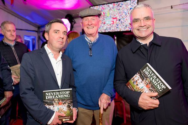 At the book launch were Michael Duffy, Christy Loftus and Dara Calleary TD. At the book launch were Michael Duffy, Christy Loftus and Dara Calleary TD.