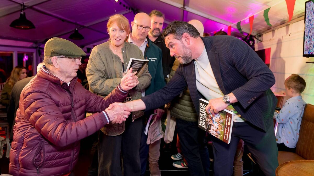 Capacity crowd defies the weather for launch of Mayo All-Ireland book