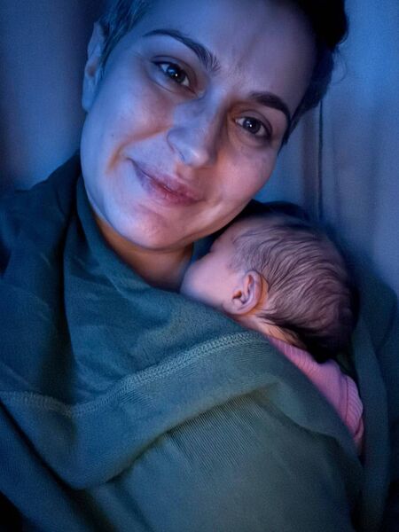 Maria Walsh with her newborn daughter Nell. Maria Walsh with her newborn daughter Nell.