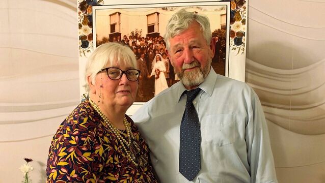 Golden memories as the Colhouns return to their wedding venue