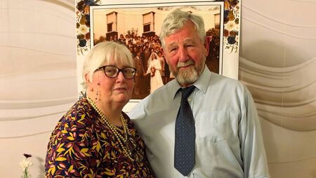Golden memories as the Colhouns return to their wedding venue