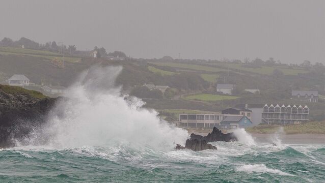 <p> Rosscarbery, West Cork, Ireland. 29th Sept, 2026. Met Éireann has issued a Yellow Weather Warning for wind and rain, which started at 5pm. </p>