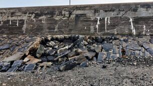 <p>Lecanvey Pier in West Mayo was damaged in the recent storm.</p>